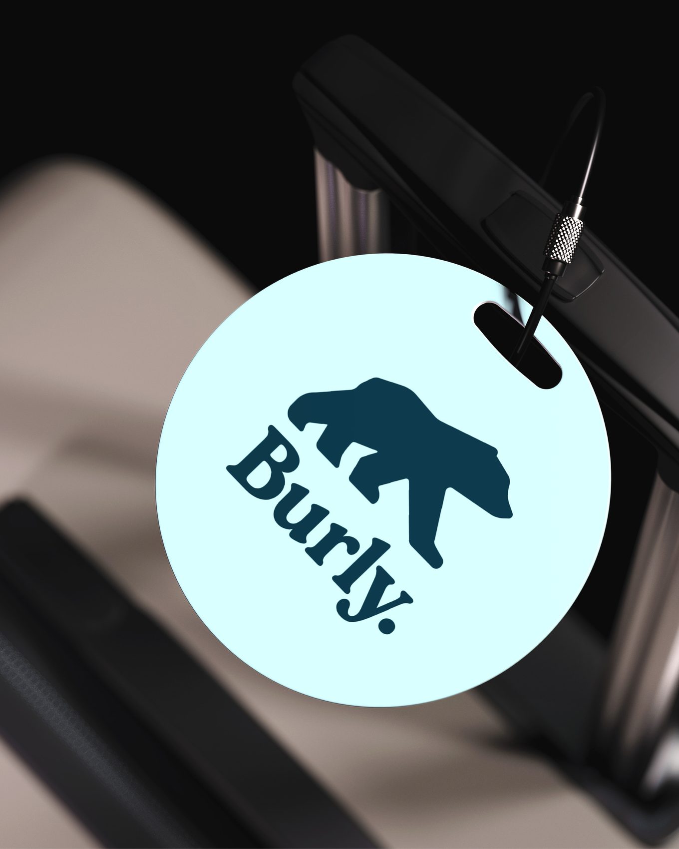 Round Burly tag, close up