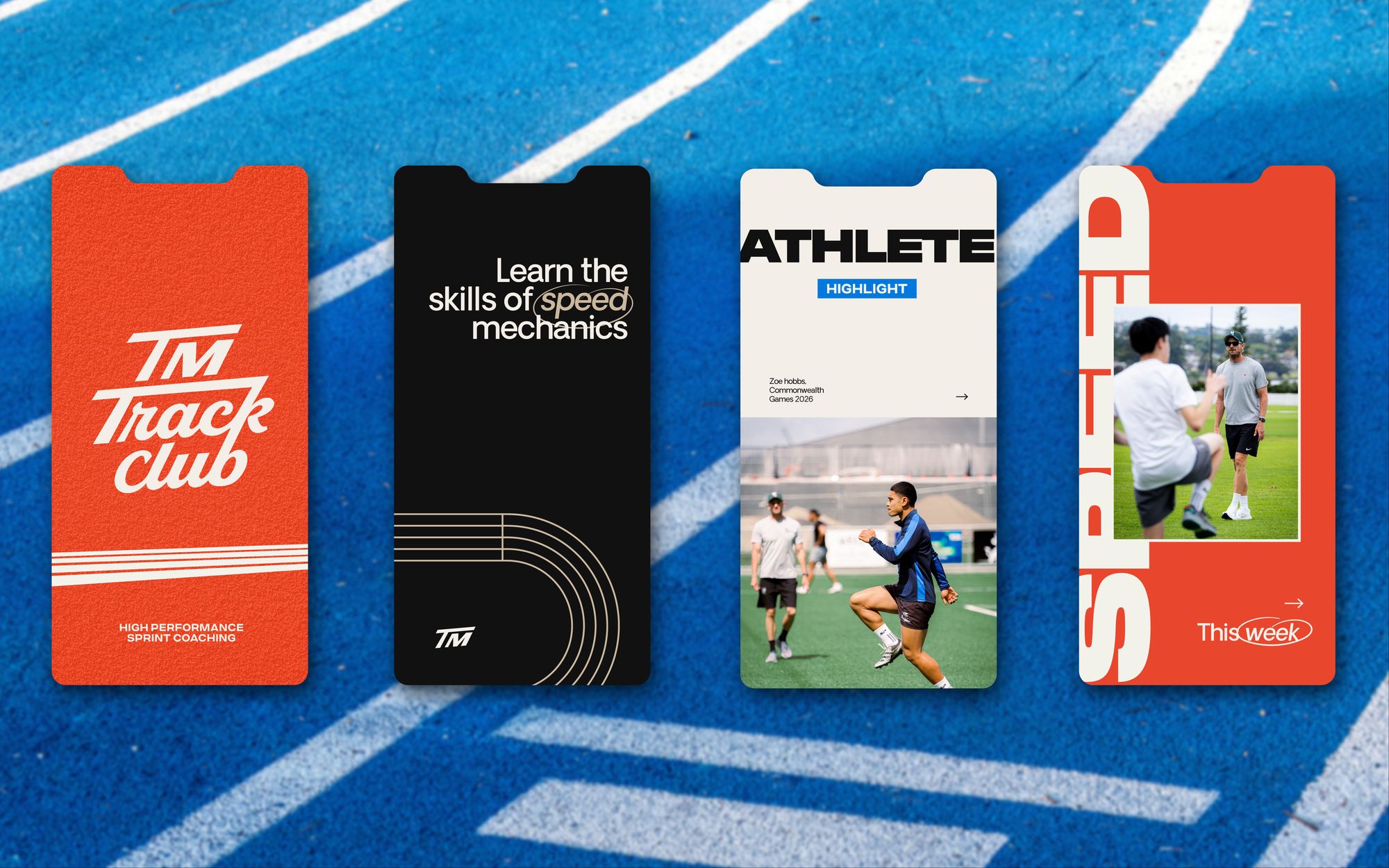 TM Track Club Instagram story templates